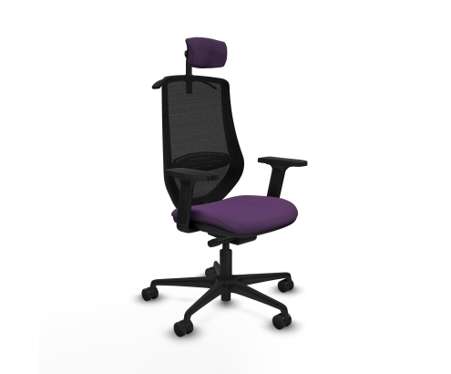 Piqueras y Crespo Mardos traslack bali morado brazos 2D base nailon ruedas 65mm nailon cabecero 2D perchero