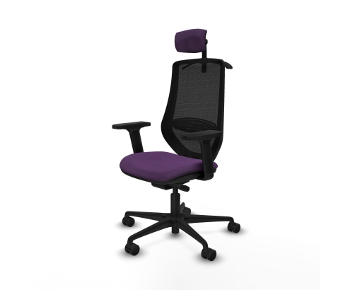 Piqueras y Crespo Mardos traslack bali morado brazos 2D base nailon ruedas 65mm nailon cabecero 2D perchero