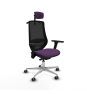 Piqueras y Crespo Mardos traslack bali morado brazos 3D base aluminio ruedas 65mm engomadas cabecero 2D perchero