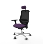 Piqueras y Crespo Mardos traslack bali morado brazos 3D base aluminio ruedas 65mm engomadas cabecero 2D perchero