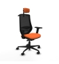 Piqueras y Crespo Mardos traslack bali naranja brazos 2D base nailon ruedas 65mm nailon cabecero 2D perchero
