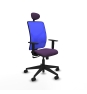 Piqueras y Crespo Motilla sincro malla azul bali morado brazos 1D base piramidal cabecero fijo ruedas 65mm nailon