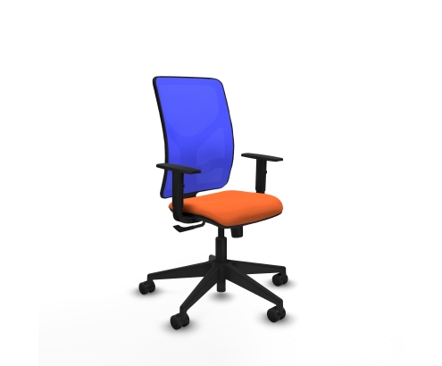 Piqueras y Crespo Motilla sincro malla azul bali naranja brazos 1D base piramidal  ruedas 65mm nailon