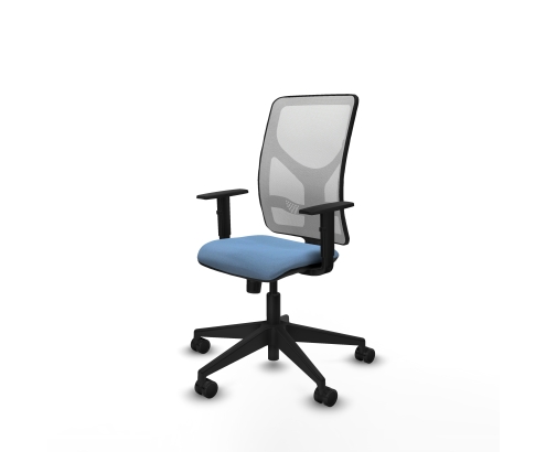 Piqueras y Crespo Motilla sincro malla blanca bali azul cielo brazos 1D base piramidal  ruedas 65mm nailon