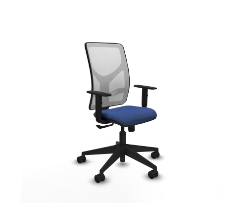 Piqueras y Crespo Motilla sincro malla blanca bali azul marino brazos 1D base piramidal ruedas 65mm nailon