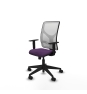 Piqueras y Crespo Motilla sincro malla blanca bali morado brazos 1D base piramidal  ruedas 65mm nailon