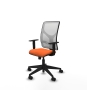 Piqueras y Crespo Motilla sincro malla blanca bali naranja brazos 1D base piramidal  ruedas 65mm nailon