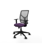 Piqueras y Crespo Motilla traslack malla gris bali morado brazos 1D base piramidal  ruedas 65mm nailon