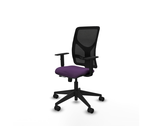 Piqueras y Crespo Motilla traslack malla negra bali morado brazos 1D base piramidal ruedas 65mm nailon