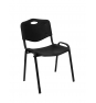 Piqueras y Crespo Pack 1 sillas Iso Pastic PVC negro