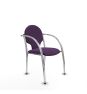 Piqueras y Crespo Pack 2 sillas Hell?n chasis 4 patas cromo bali morado