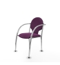 Piqueras y Crespo Pack 2 sillas Hell?n chasis 4 patas cromo similpiel morado