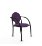 Piqueras y Crespo Pack 2 sillas Hell?n chasis 4 patas negro bali morado
