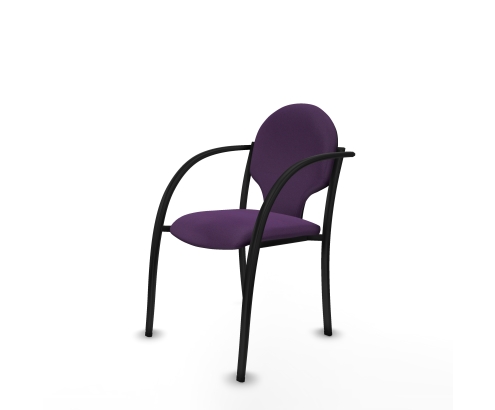 Piqueras y Crespo Pack 2 sillas Hell?n chasis 4 patas negro bali morado