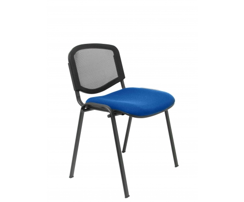 Piqueras y Crespo Pack 4 sillas Garaballa malla negra asiento bali azul