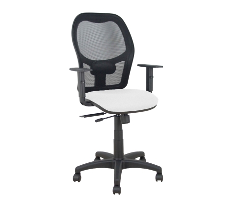 Piqueras y Crespo Silla Aloc?n traslack malla negra asiento bali blanco brazos regulables