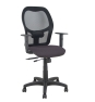 Piqueras y Crespo Silla Aloc?n traslack malla negra asiento bali gris oscuro brazos regulables