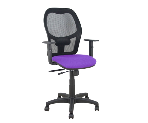 Piqueras y Crespo Silla Aloc?n traslack malla negra asiento bali lila brazos regulables