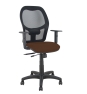 Piqueras y Crespo Silla Aloc?n traslack malla negra asiento bali marr?n oscuro brazos regulables