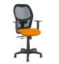 Piqueras y Crespo Silla Aloc?n traslack malla negra asiento bali naranja brazos regulables