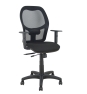 Piqueras y Crespo Silla Aloc?n traslack malla negra asiento bali negro brazos regulables