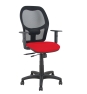Piqueras y Crespo Silla Aloc?n traslack malla negra asiento bali rojo brazos regulables