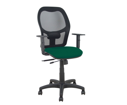 Piqueras y Crespo Silla Aloc?n traslack malla negra asiento bali verde botella brazos regulables