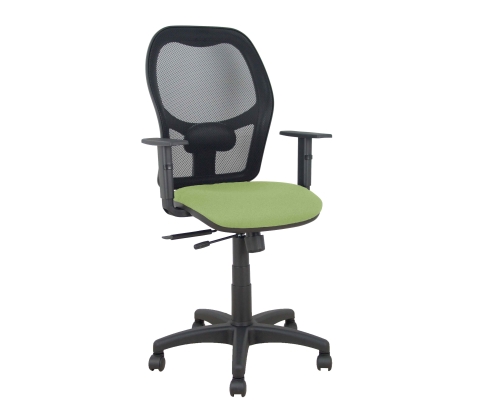 Piqueras y Crespo Silla Aloc?n traslack malla negra asiento bali verde oliva brazos regulables