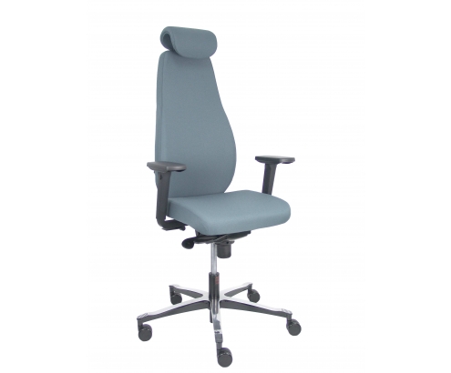 Piqueras y Crespo Silla Bjarg traslack bondai gris brazo 3D base cromada cabecero y lumbar