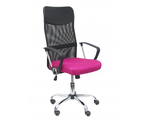 Piqueras y Crespo Silla Gontar respaldo malla negro asiento rosa