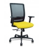 Piqueras y Crespo Silla Haches traslack malla negra asiento bali amarillo brazos 2D ruedas 65mm