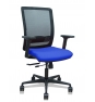 Piqueras y Crespo Silla Haches traslack malla negra asiento bali azul brazos 2D ruedas 65mm