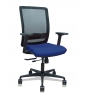 Piqueras y Crespo Silla Haches traslack malla negra asiento bali azul marino brazos 2D ruedas 65mm