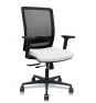 Piqueras y Crespo Silla Haches traslack malla negra asiento bali blanco brazos 2D ruedas 65mm