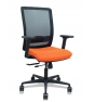 Piqueras y Crespo Silla Haches traslack malla negra asiento bali naranja brazos 2D ruedas 65mm