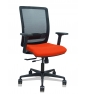 Piqueras y Crespo Silla Haches traslack malla negra asiento bali naranja oscuro brazos 2D ruedas 65mm