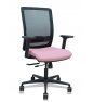 Piqueras y Crespo Silla Haches traslack malla negra asiento bali rosa brazos 2D ruedas 65mm