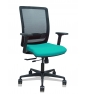 Piqueras y Crespo Silla Haches traslack malla negra asiento bali turquesa brazos 2D ruedas 65mm