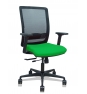 Piqueras y Crespo Silla Haches traslack malla negra asiento bali verde brazos 2D ruedas 65mm