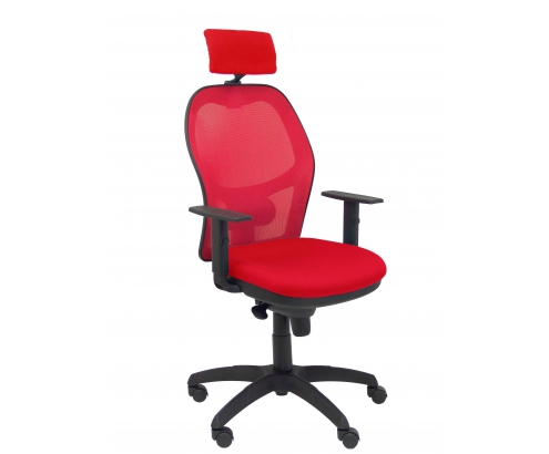 Piqueras y Crespo Silla Jorquera malla roja asiento bali rojo cabecero regulable