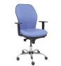 Piqueras y Crespo Silla Jorquera respaldo bali azul claro asiento bali azul claro base cromada y ruedas parqu