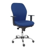 Piqueras y Crespo Silla Jorquera respaldo bali azul marino asiento bali azul marino base cromada y ruedas parqu
