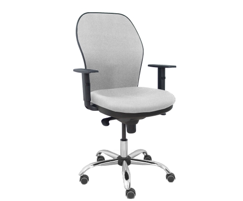 Piqueras y Crespo Silla Jorquera respaldo bali gris asiento bali gris base cromada y ruedas parqu