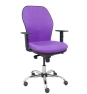 Piqueras y Crespo Silla Jorquera respaldo bali lila asiento bali lila base cromada y ruedas parqu