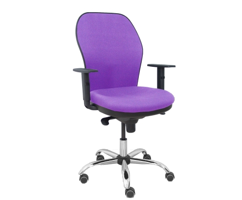 Piqueras y Crespo Silla Jorquera respaldo bali lila asiento bali lila base cromada y ruedas parqu