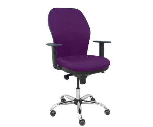 Piqueras y Crespo Silla Jorquera respaldo bali morado asiento bali morado base cromada y ruedas parqu