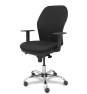 Piqueras y Crespo Silla Jorquera respaldo bali negro asiento bali negro base cromada y ruedas parqu