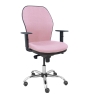 Piqueras y Crespo Silla Jorquera respaldo bali rosa asiento bali rosa base cromada y ruedas parqu