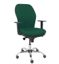 Piqueras y Crespo Silla Jorquera respaldo bali verde botella asiento bali verde botella base cromada y ruedas parqu