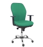 Piqueras y Crespo Silla Jorquera respaldo bali verde esmeralda asiento bali verde esmeralda base cromada y ruedas parqu